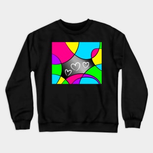 Rainbow heart pattern Crewneck Sweatshirt